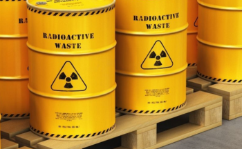 Radioactive material barrels.