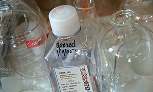 Lab bottles. PHOTO BY ROGER WINSTEAD